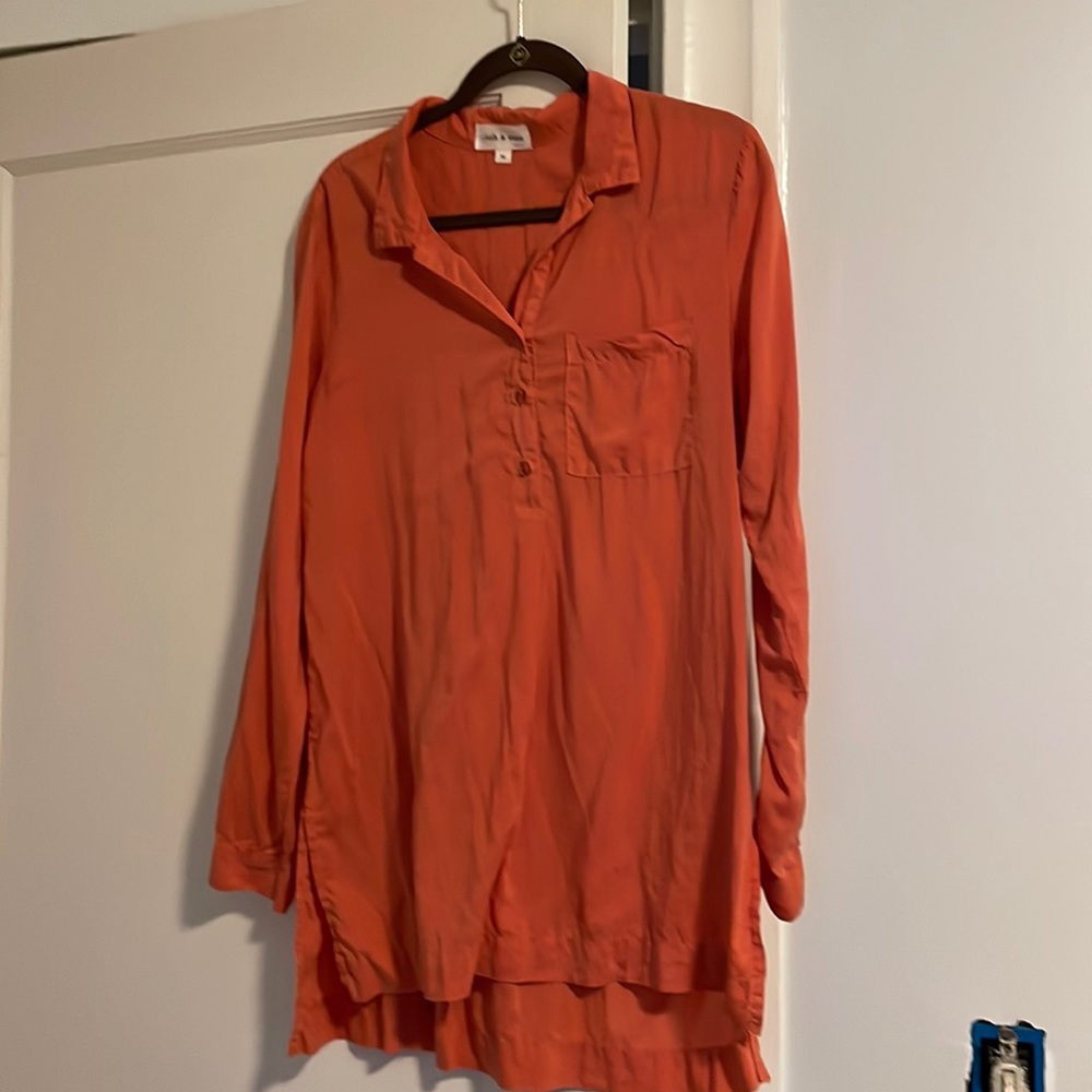 Cloth and stone orange tunic top